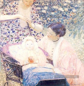La mère Impressionniste femmes Frederick Carl Frieseke Peinture à l'huile